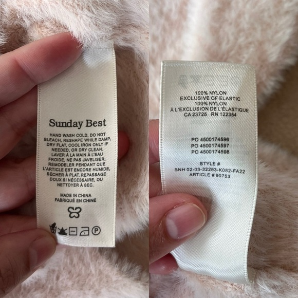 Sunday Best Fuzzy Kitten Sweater XXS Blush Pink - Picture 12 of 12